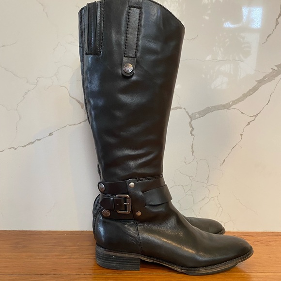 Sam Edelman Poe Black Equestrian-style Boots Size 10 - Picture 4 of 11